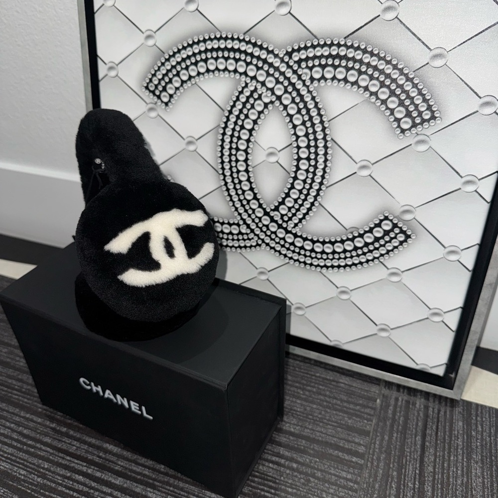 Chanel 2023 Shearling CC Earmuffs